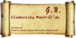 Gladovszky Manfréda névjegykártya